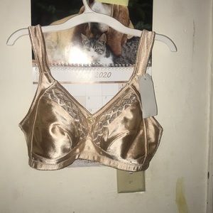 Gold satin brallette